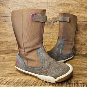 Plae Camille Brown Suede Mid Calf Boot size 1